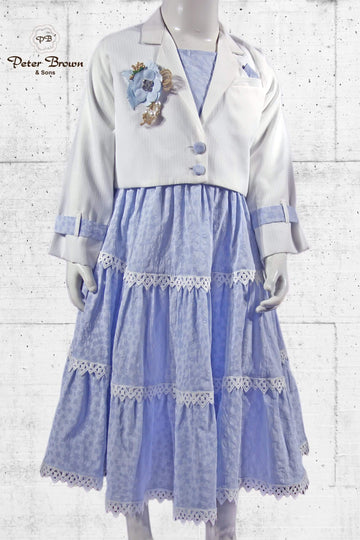 White Vasket Cotton Girl Frock