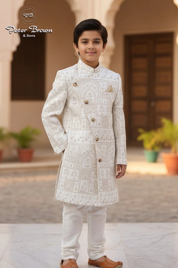 Ice Blue-Boys Sherwani