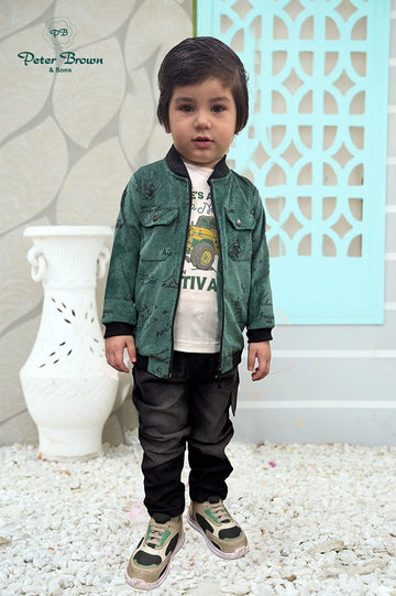 Corduroy Print-Boys Baba Suit