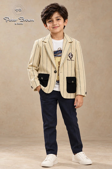 Brown to the Future-Boys Shirt with Inner