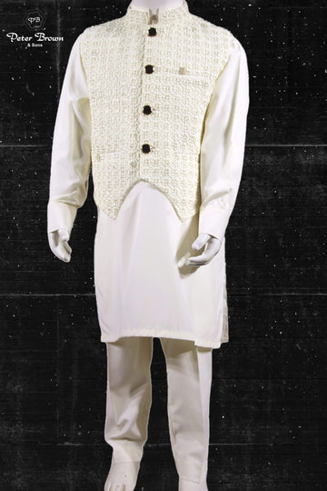 U Cutt Embro-Kameez Shalwar with Vaskit