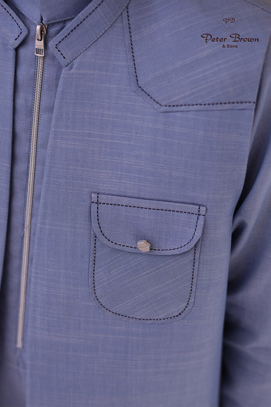 Denim-Kameez Shalwar with Vaskit