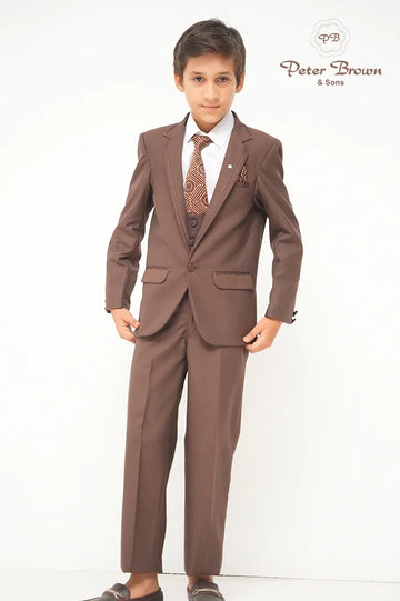 Coffee Contrast-Coat Pant