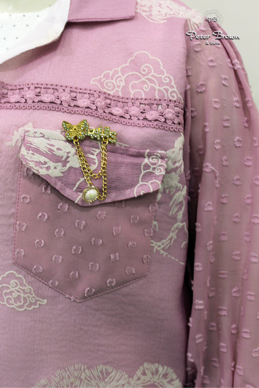 Yellow Flocking-Girl Casual Suit