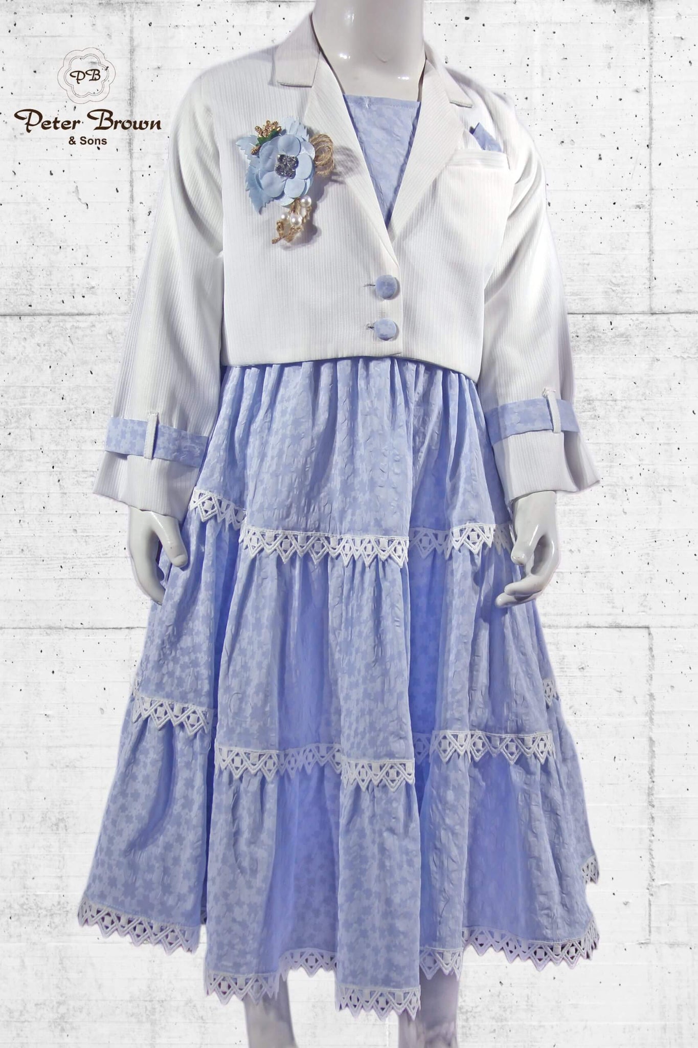 White Vasket Cotton Girl Frock