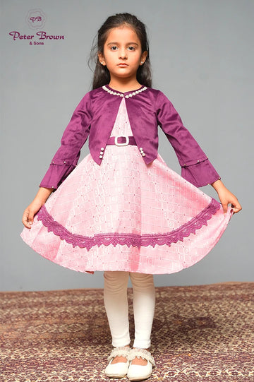 Jacquard-Girl Frock Suit