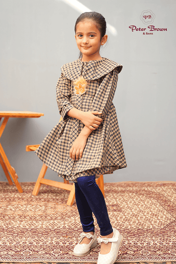 Collar Pearl-Girl Frock Suit