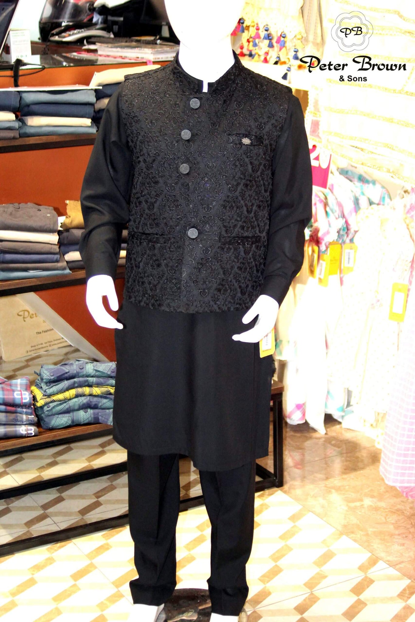 Black Flower-Boys Kameez Shalwar
