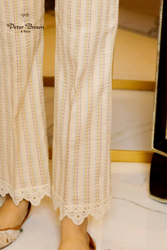 Colorful Jacquard-Cotton Girl Suit