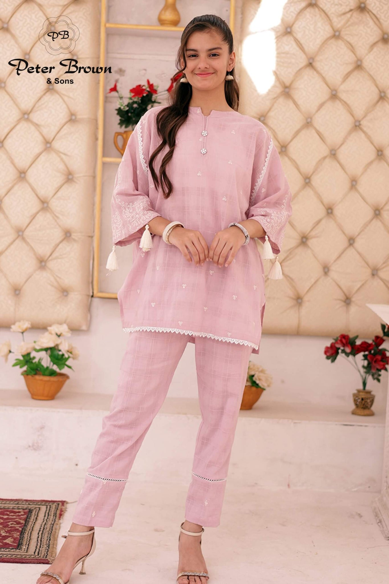 Cape Embroidery-Girl Suit