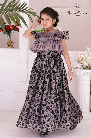 Black Flocking-Girl Maxi