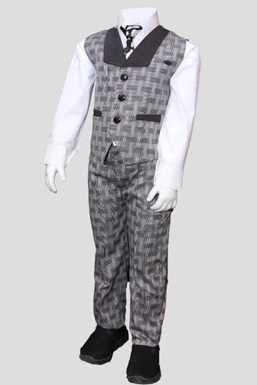 Grey Check with Plain white shirt