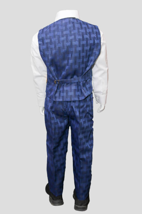 Blue Check with Plain white shirt