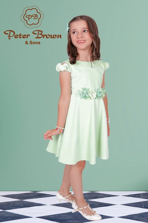 Light Green Floral Frock